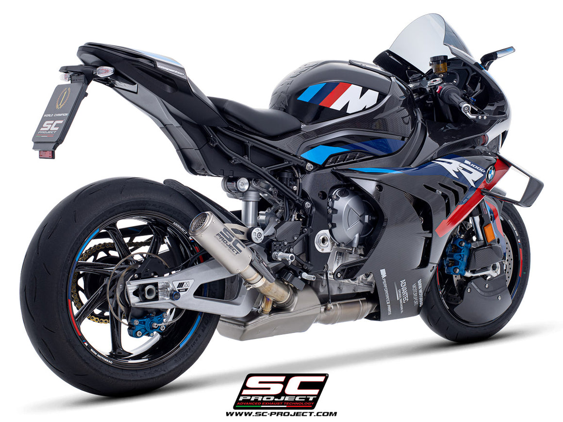 Picture of CR-T titanium exhaust, with stoneguard grid