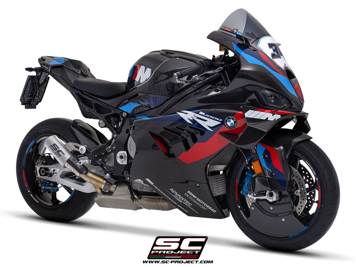 Picture of CR-T titanium exhaust, with stoneguard grid