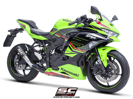 Kawasaki ZX-4R - RR with SC-Project CR-T carbon exhaust, 3/4 rear view