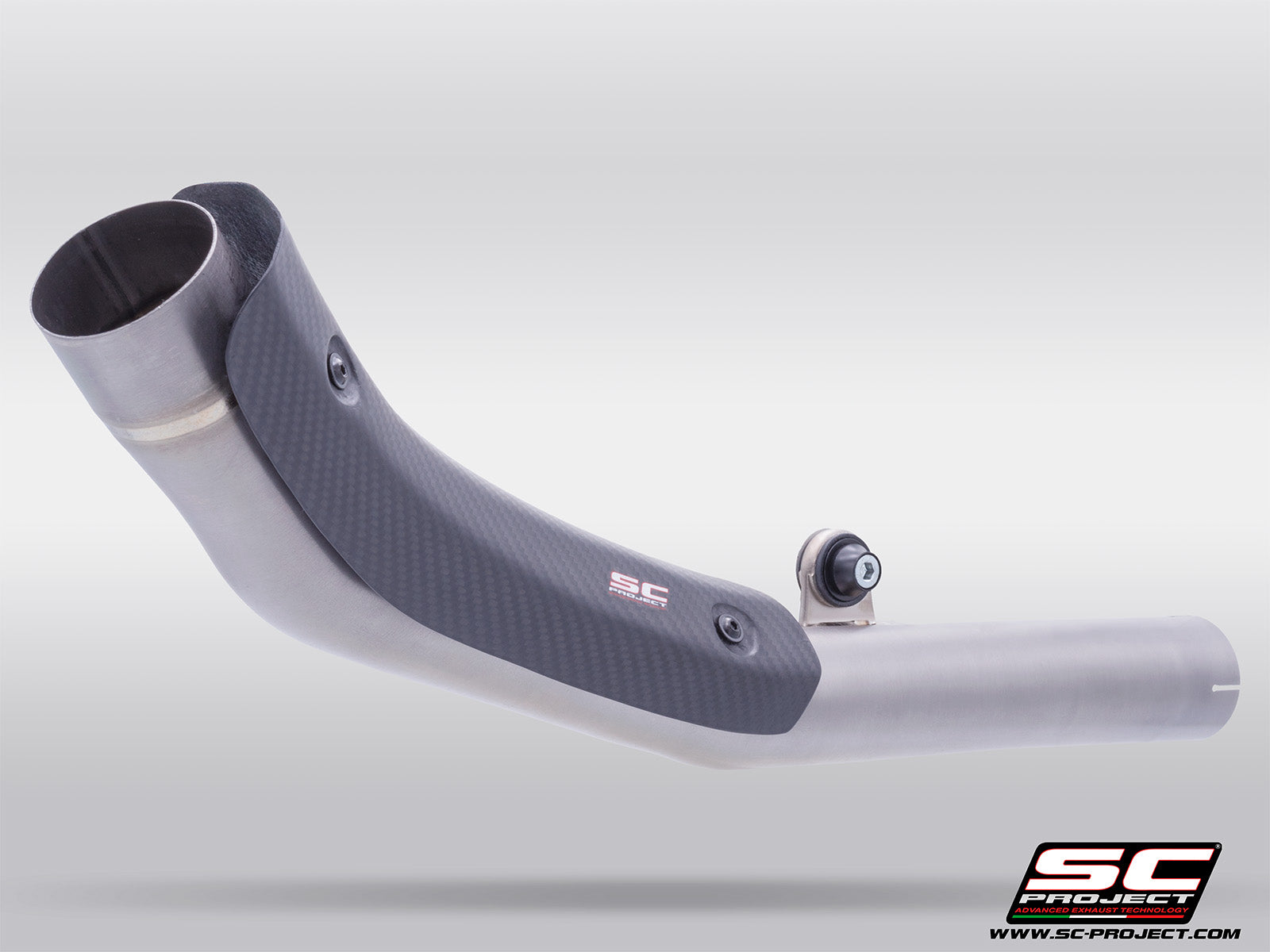 Kove 450 Rally with SC-Project decat titanium exhaust, 3/4 rear view