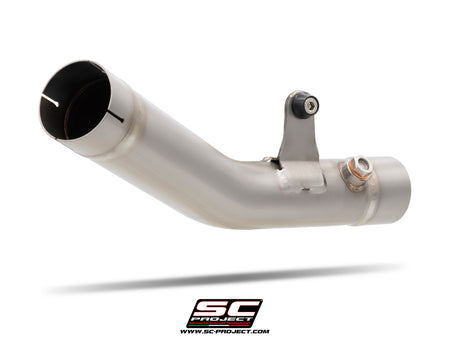 Kawasaki_Ninja-ZX-6R with SC-Project Decat Link Pipe titanium exhaust, 3/4 rear view