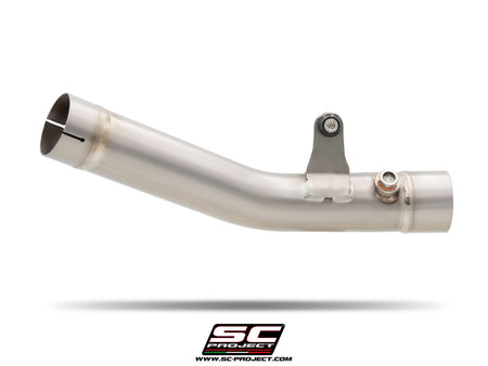 Kawasaki_Ninja-ZX-6R with SC-Project Decat Link Pipe titanium exhaust, 3/4 rear view