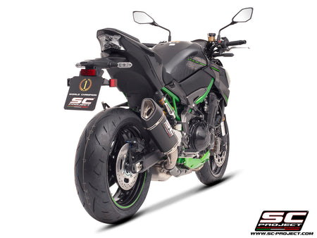 Kawasaki Z900 (2017-2019) - EURO 4 with SC-Project SC1-R carbon exhaust, 3/4 rear view