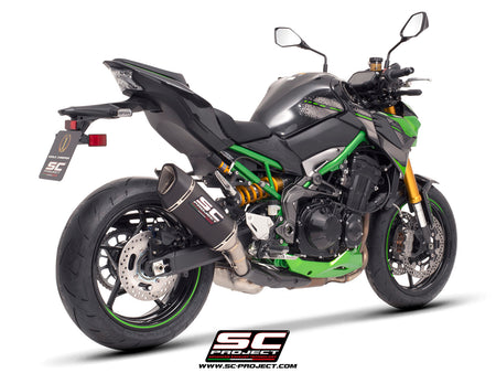 Kawasaki Z900 (2017-2019) - EURO 4 with SC-Project SC1-R carbon exhaust, 3/4 rear view