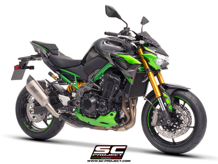 Kawasaki Z900 A2 (2017-2020) - EURO 4 with SC-Project SC1-R titanium exhaust, 3/4 rear view