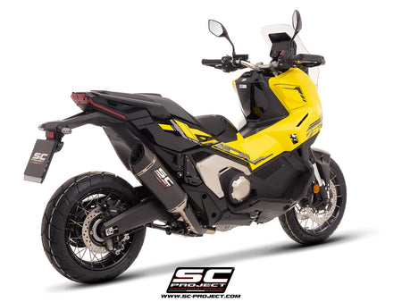 HONDA X ADV 750 with SC-Project SC1-R carbon exhaust, 3/4 rear view