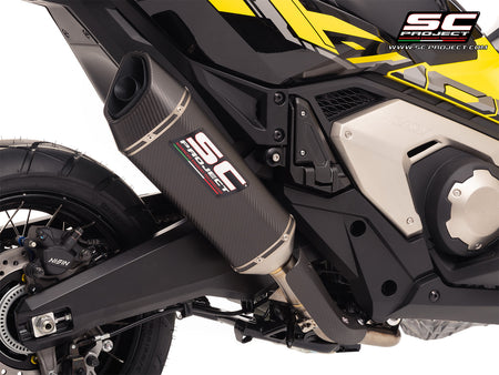 HONDA X ADV 750 with SC-Project SC1-R carbon exhaust, 3/4 rear view