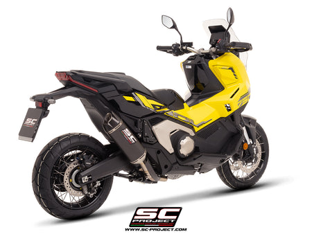 HONDA X ADV 750 with SC-Project SC1-X carbon exhaust, 3/4 rear view
