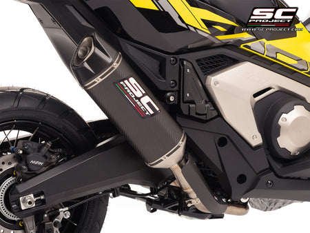 HONDA X ADV 750 with SC-Project SC1-X carbon exhaust, 3/4 rear view