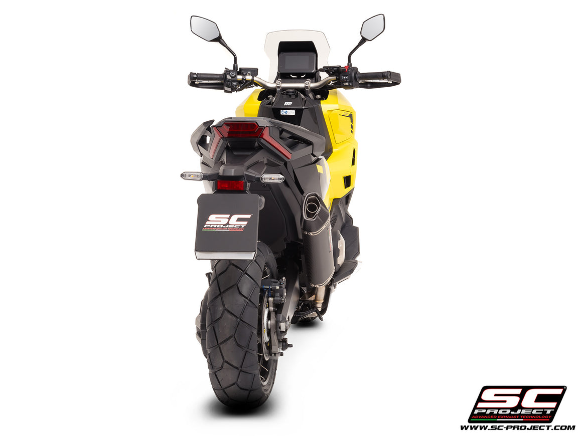 HONDA X ADV 750 with SC-Project SC1-X carbon exhaust, 3/4 rear view