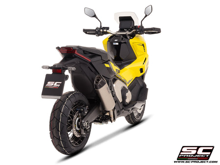 HONDA X ADV 750 with SC-Project SC1-X titanium exhaust, 3/4 rear view