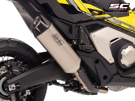 HONDA X ADV 750 with SC-Project SC1-X titanium exhaust, 3/4 rear view
