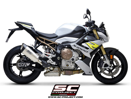 BMW S 1000 R with SC-Project SC1-R titanium exhaust, 3/4 rear view