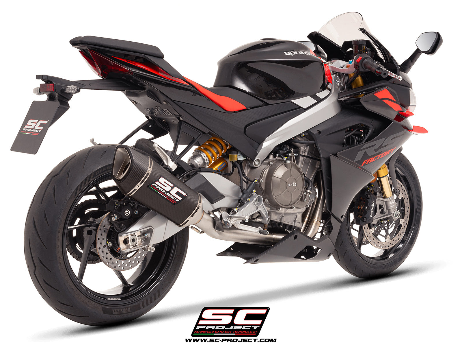 Picture of 2-1 Stainless steel full exhaust system, with SC1-R carbon fibre exhaust