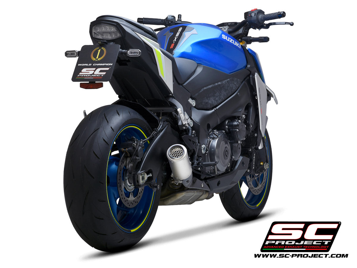 Picture of CR-T titanium exhaust, with stoneguard grid