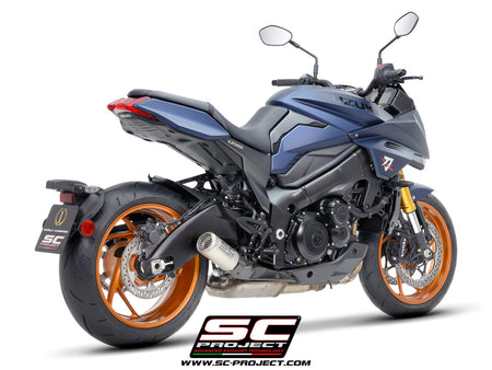 Picture of CR-T titanium exhaust, with stoneguard grid