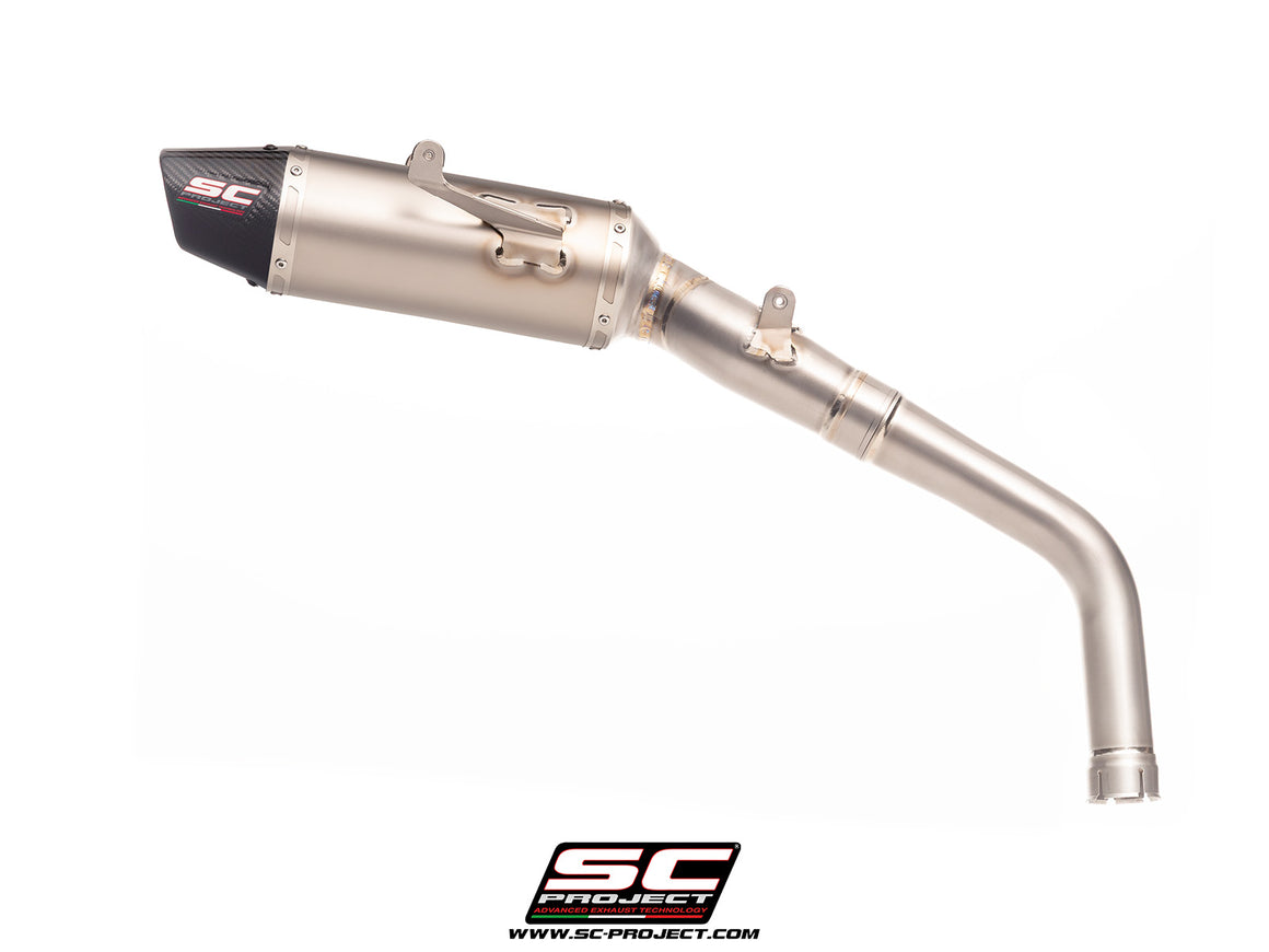 Honda CBR600RR with SC-Project SC-RR titanium exhaust, 3/4 rear view