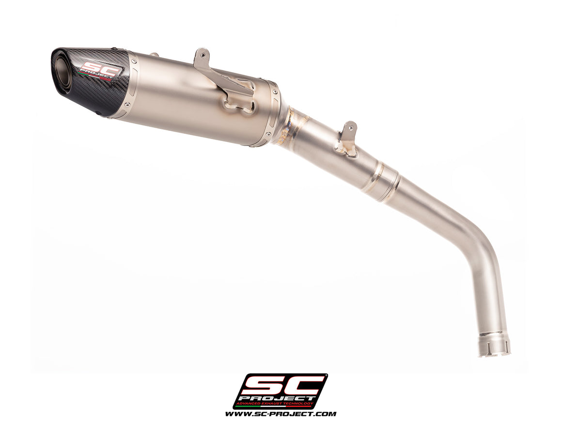 Honda CBR600RR with SC-Project SC-RR titanium exhaust, 3/4 rear view