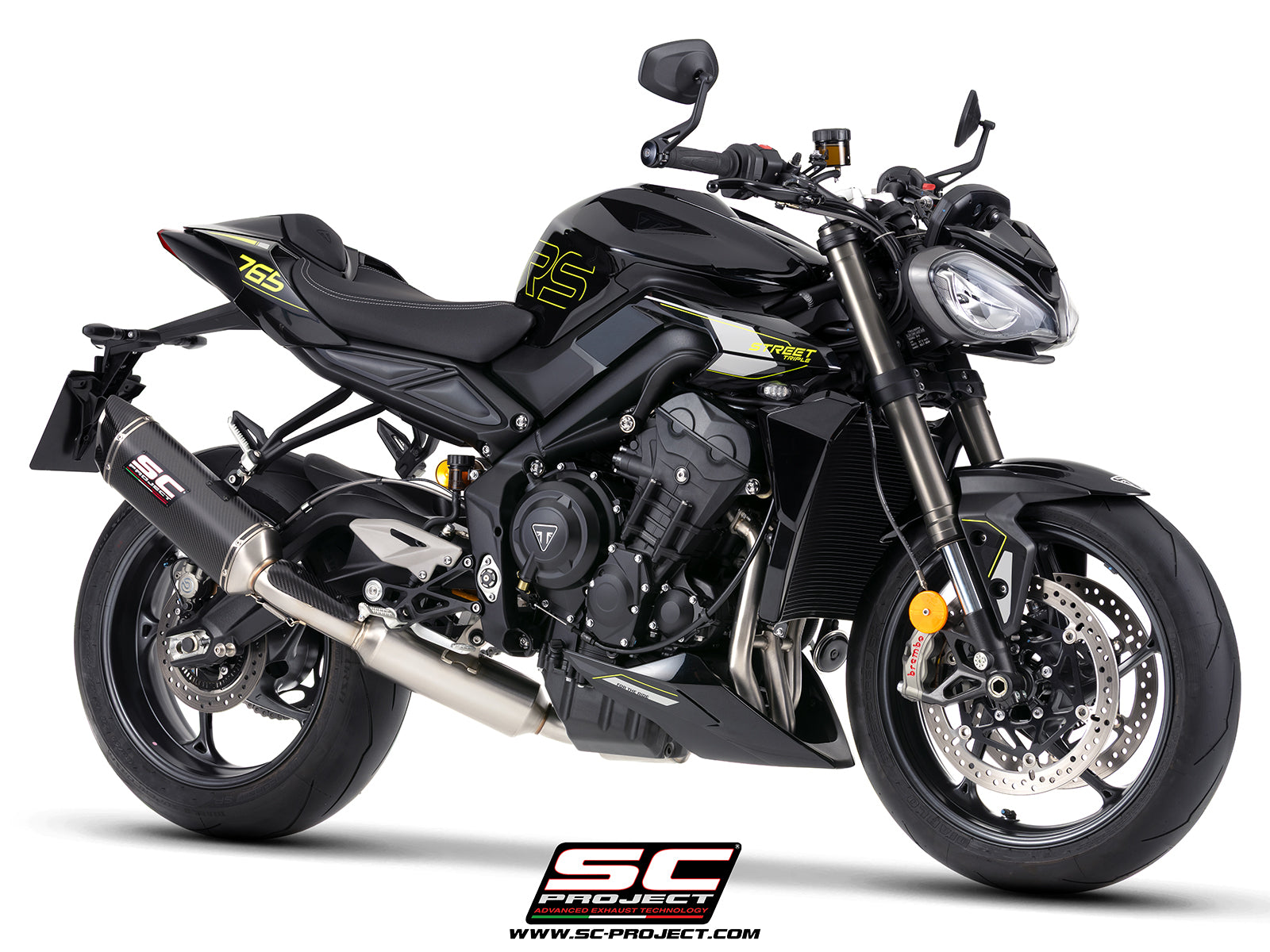 Picture of 3-1 stainless steel full exhaust system, with SC1-X carbon fibre exhaust 