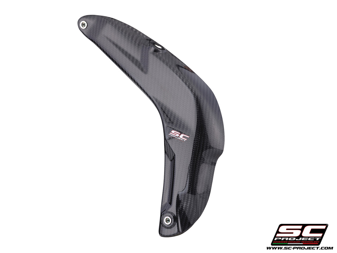 Honda CBR600RR with SC-Project Carbon fibre heat shield protection, side view