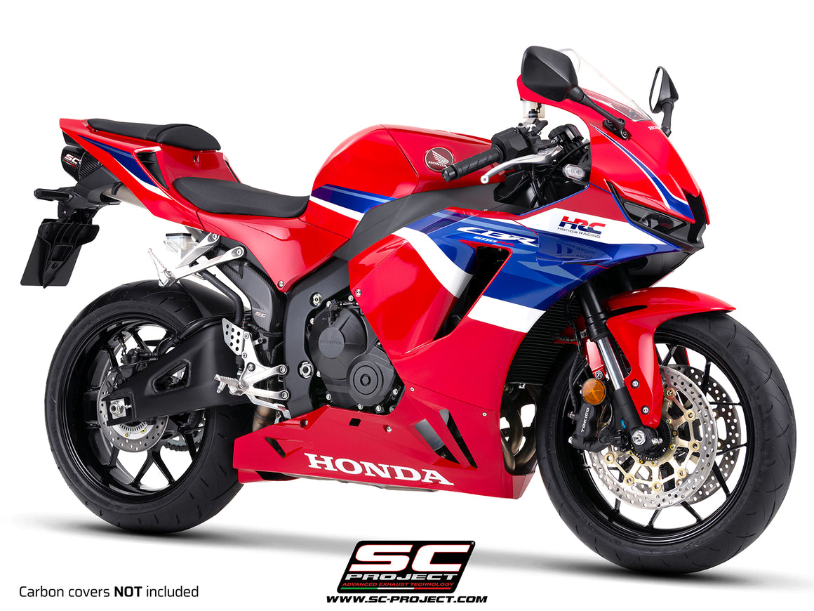 Honda CBR600RR with SC-Project SC-RR titanium exhaust, 3/4 rear view