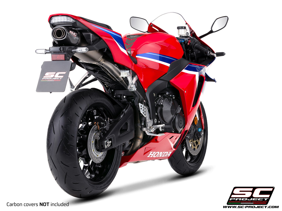 Honda CBR600RR with SC-Project SC-RR titanium exhaust, 3/4 rear view