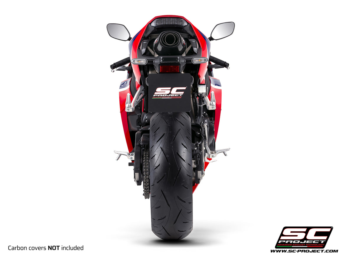 Honda CBR600RR with SC-Project SC-RR titanium exhaust, 3/4 rear view