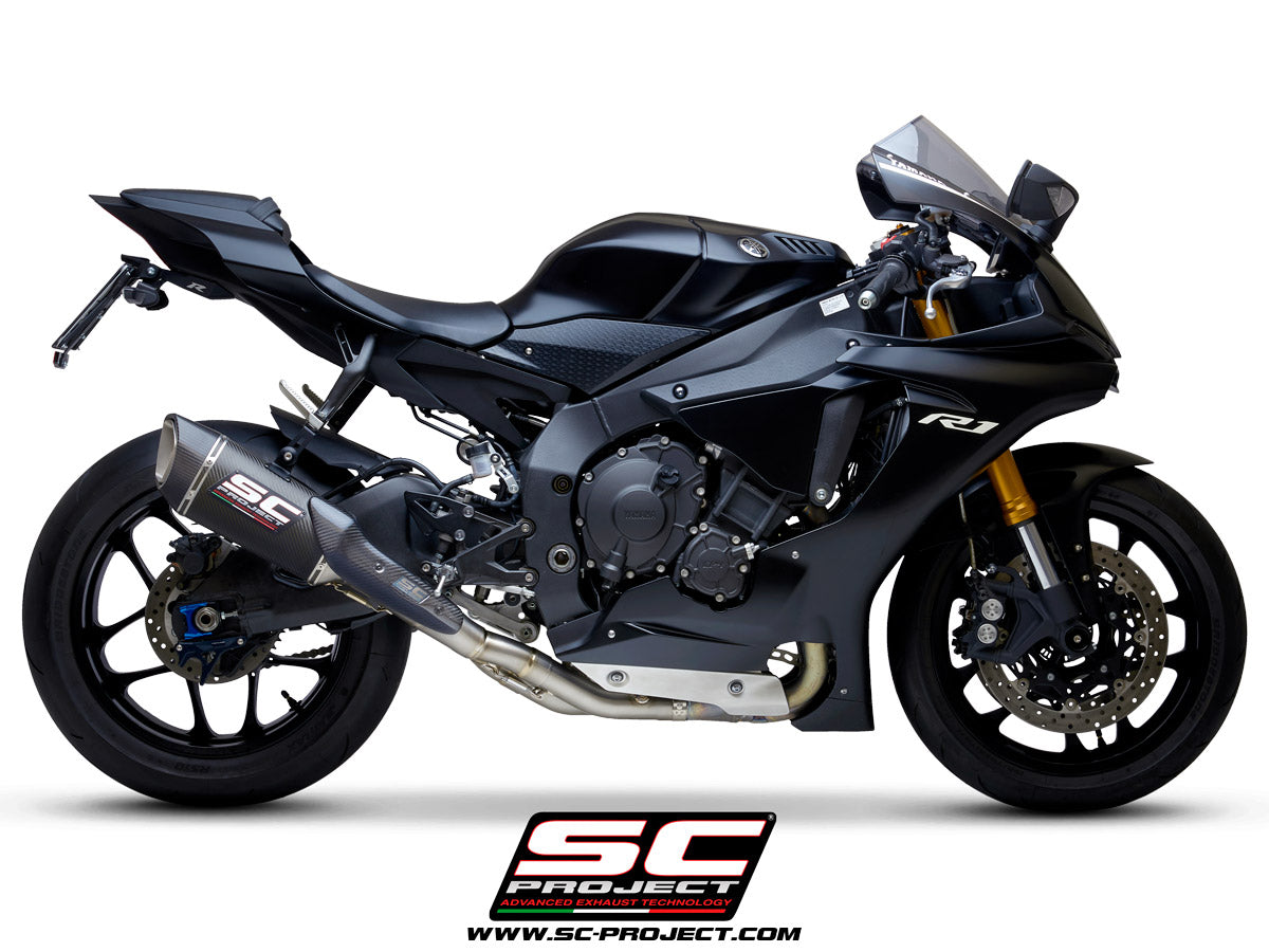 Picture of SC1-R titanium exhaust (250 mm), with de-cat link pipe