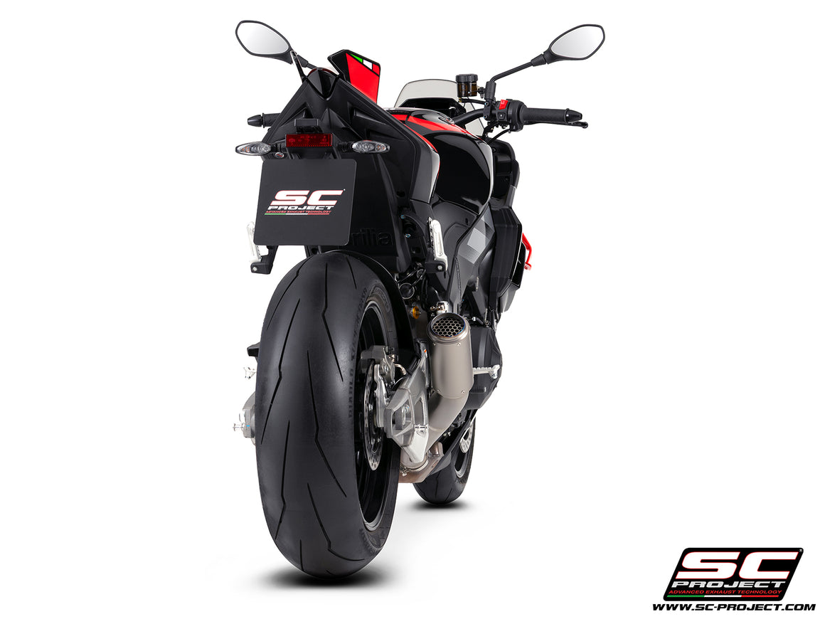 Picture of CR-T titanium exhaust, with stoneguard grid