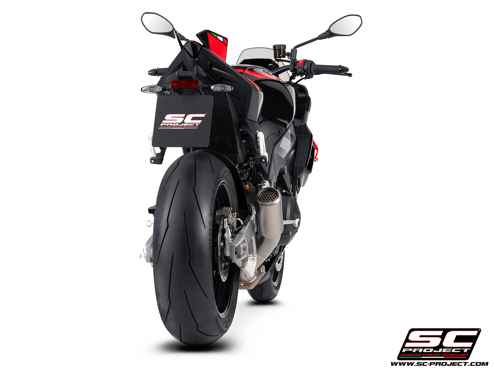 Picture of CR-T titanium exhaust, with stoneguard grid