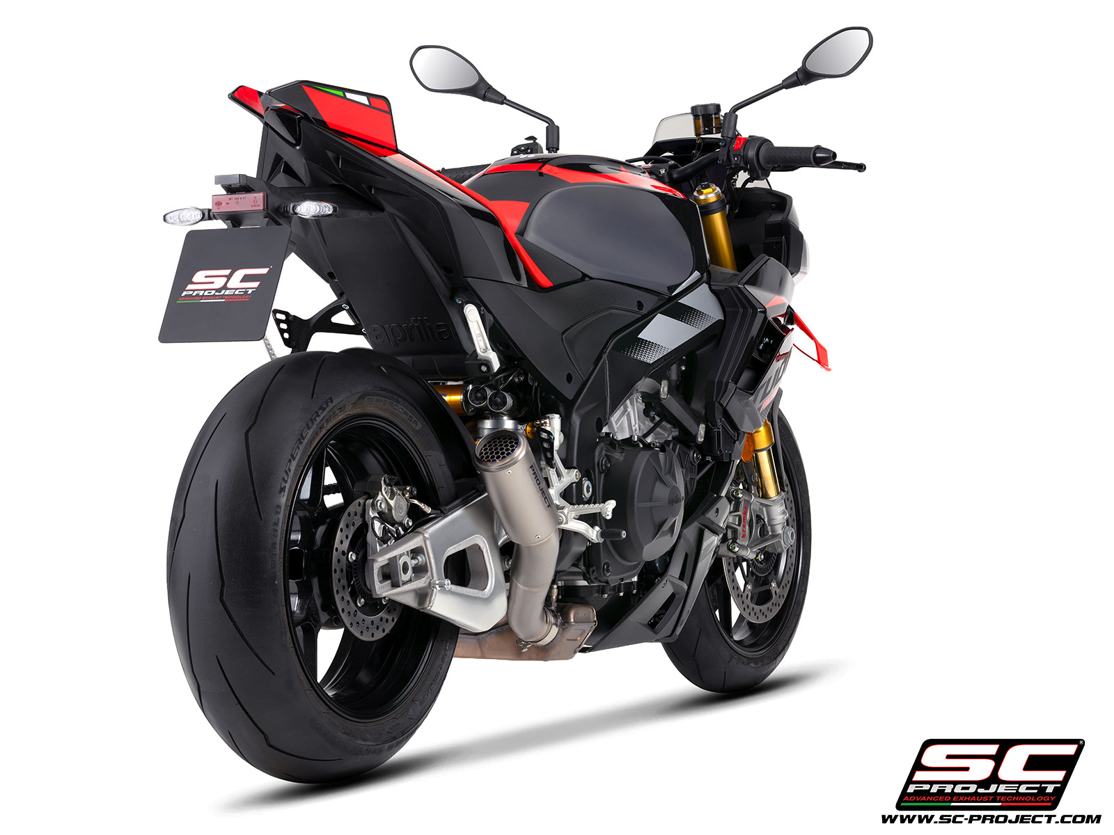 Picture of CR-T titanium exhaust, with stoneguard grid