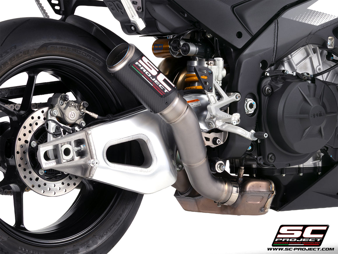 Picture of CR-T carbon fibre exhaust, high mount