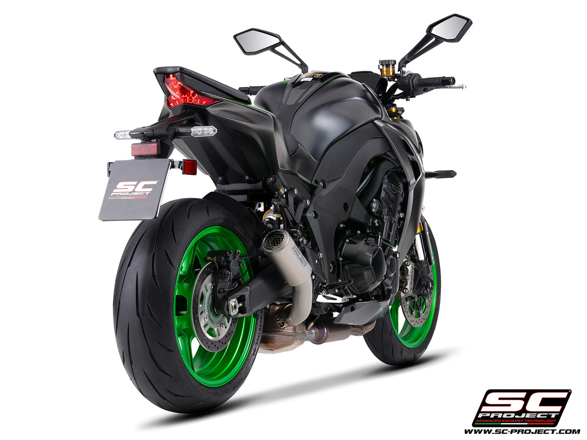 Picture of CR-T titanium exhaust, with stoneguard grid