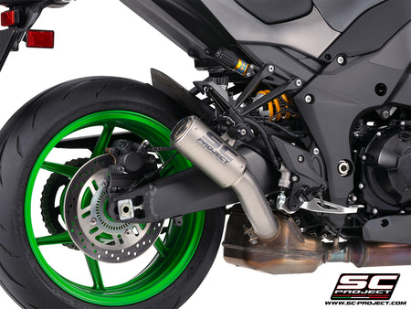 Picture of CR-T titanium exhaust, with stoneguard grid