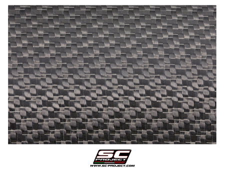 Kawasaki Z900 with SC-Project CR-T M2 Ti -Carbon carbon / titanium fibre  exhaust, with stoneguard grid, 3/4 rear view