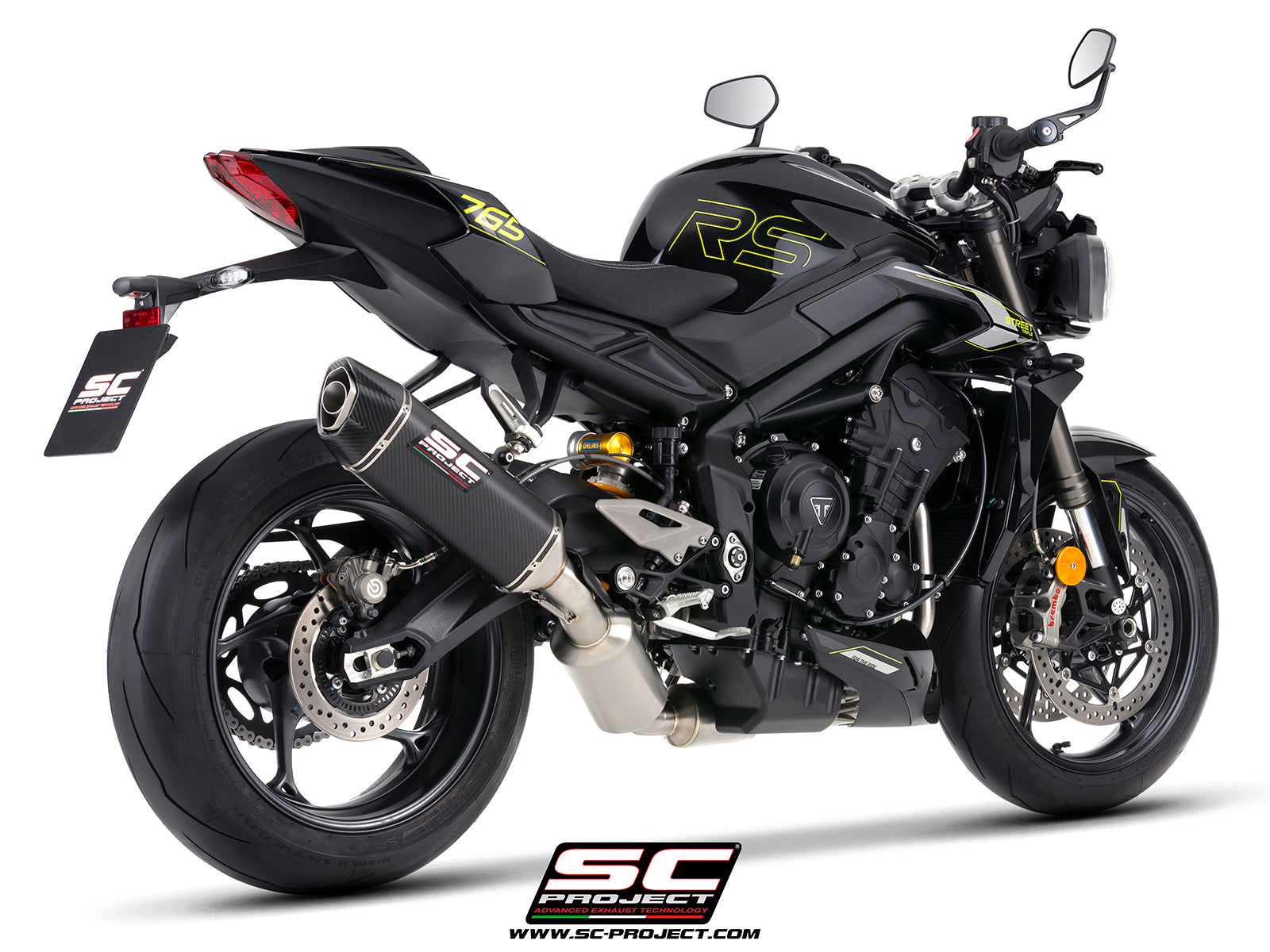 Picture of 3-1 stainless steel full exhaust system, with SC1-X carbon fibre exhaust