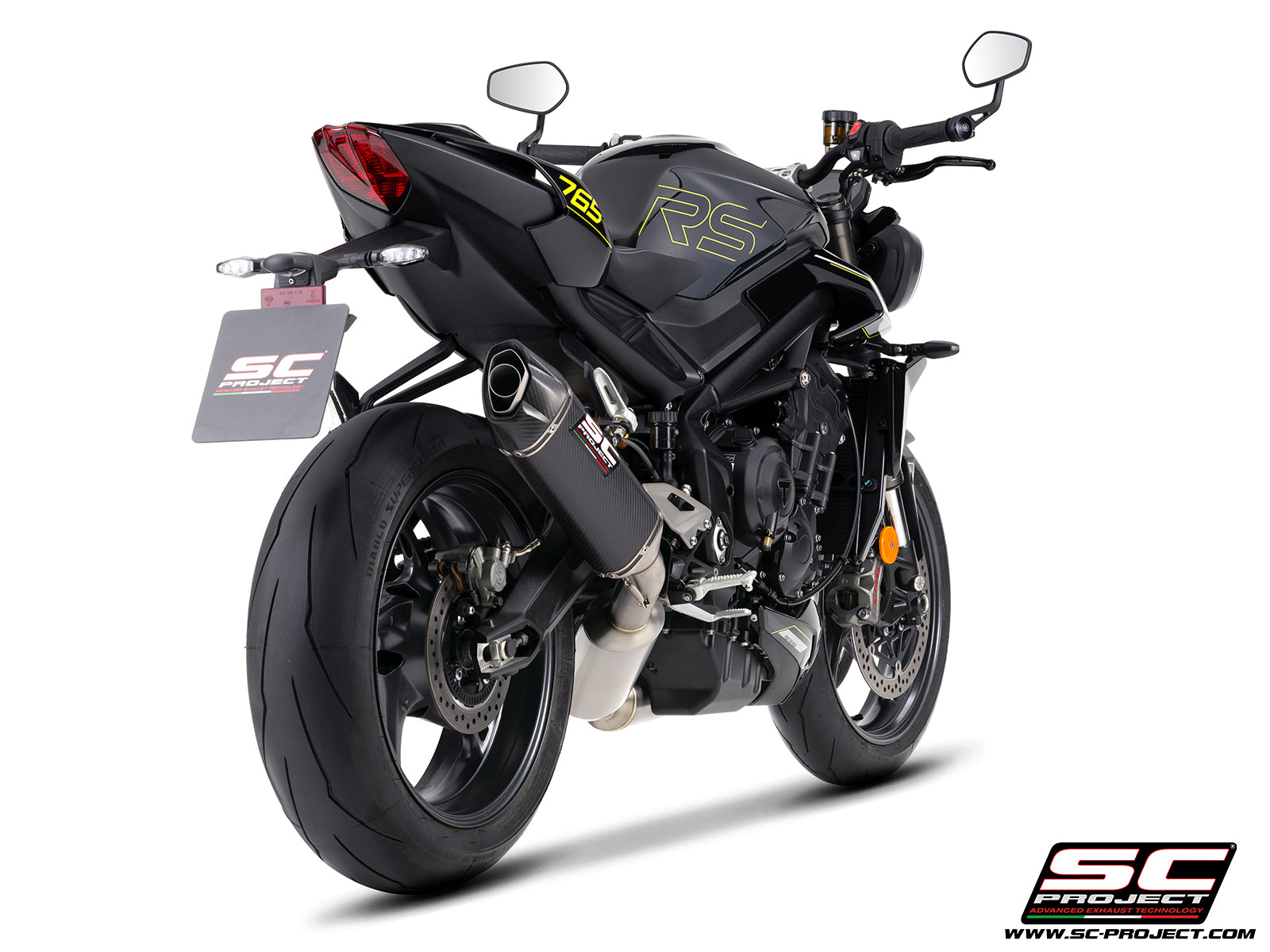 Picture of 3-1 stainless steel full exhaust system, with SC1-X carbon fibre exhaust