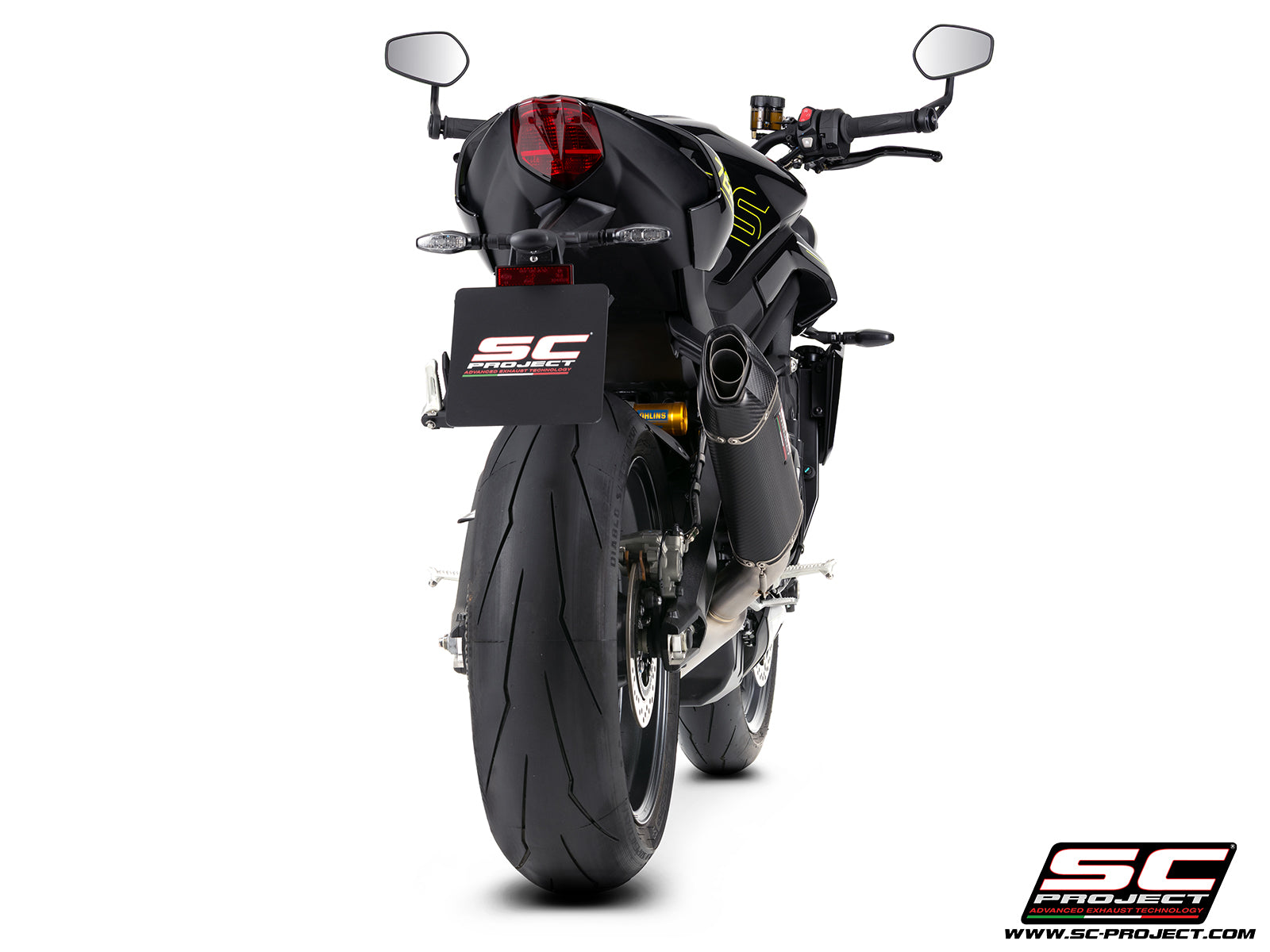 Picture of 3-1 stainless steel full exhaust system, with SC1-X carbon fibre exhaust