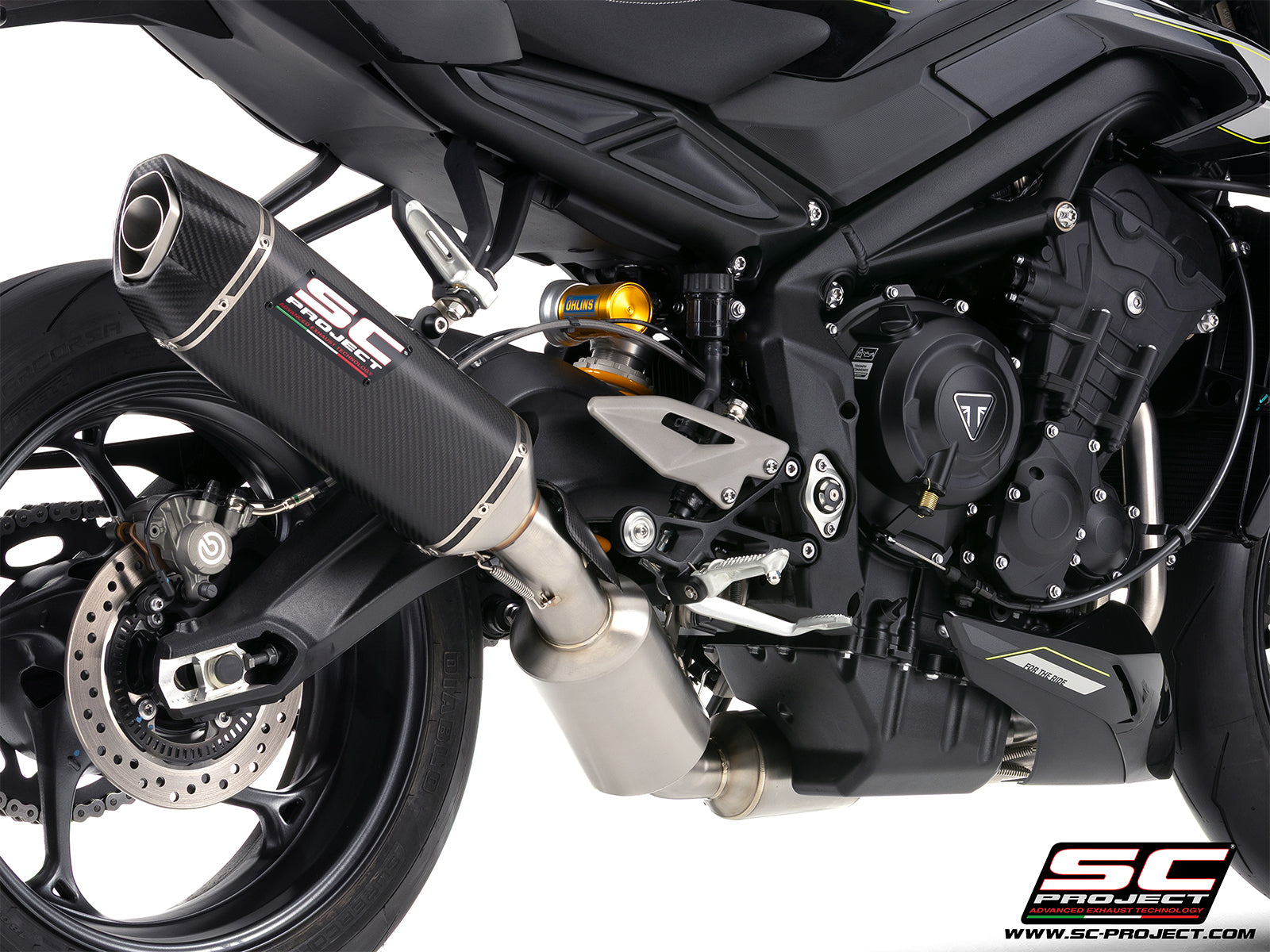 Picture of 3-1 stainless steel full exhaust system, with SC1-X carbon fibre exhaust