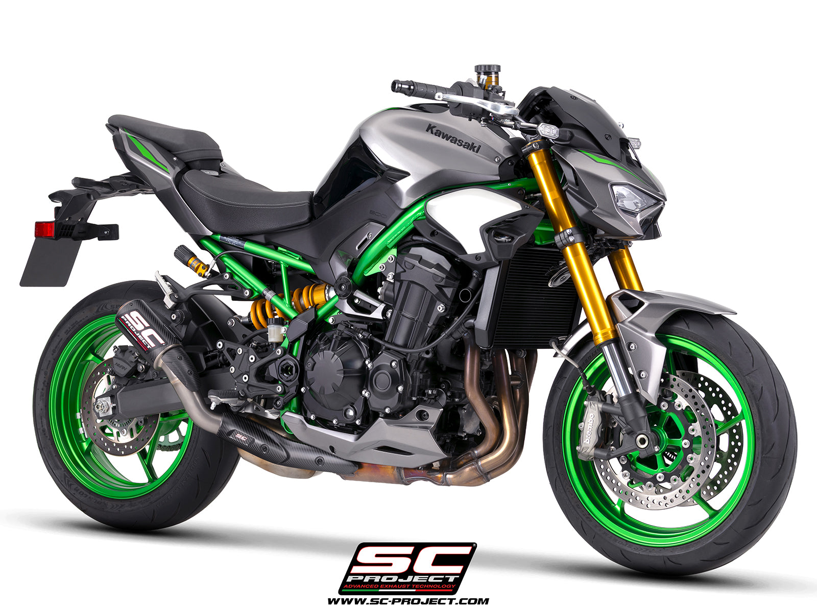 Picture of CR-T carbon fibre exhaust, with carbon fiber heel guard and protection
