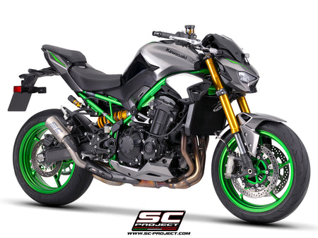 Picture of CR-T titanium exhaust, with carbon fiber heel guard and protection