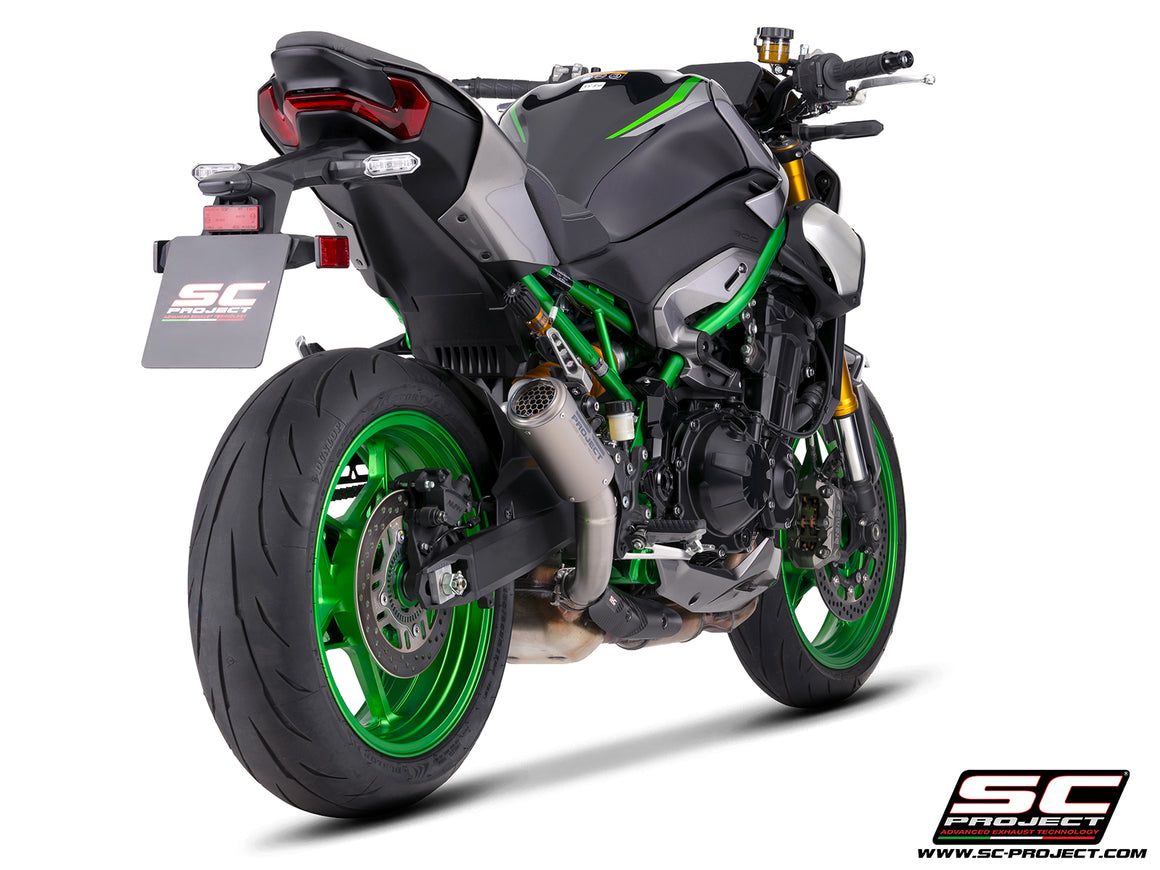 Picture of CR-T titanium exhaust, with carbon fiber heel guard and protection