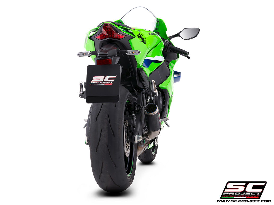 Kawasaki Ninja ZX-10R with SC-Project CR-T titanium exhaust, 3/4 front view