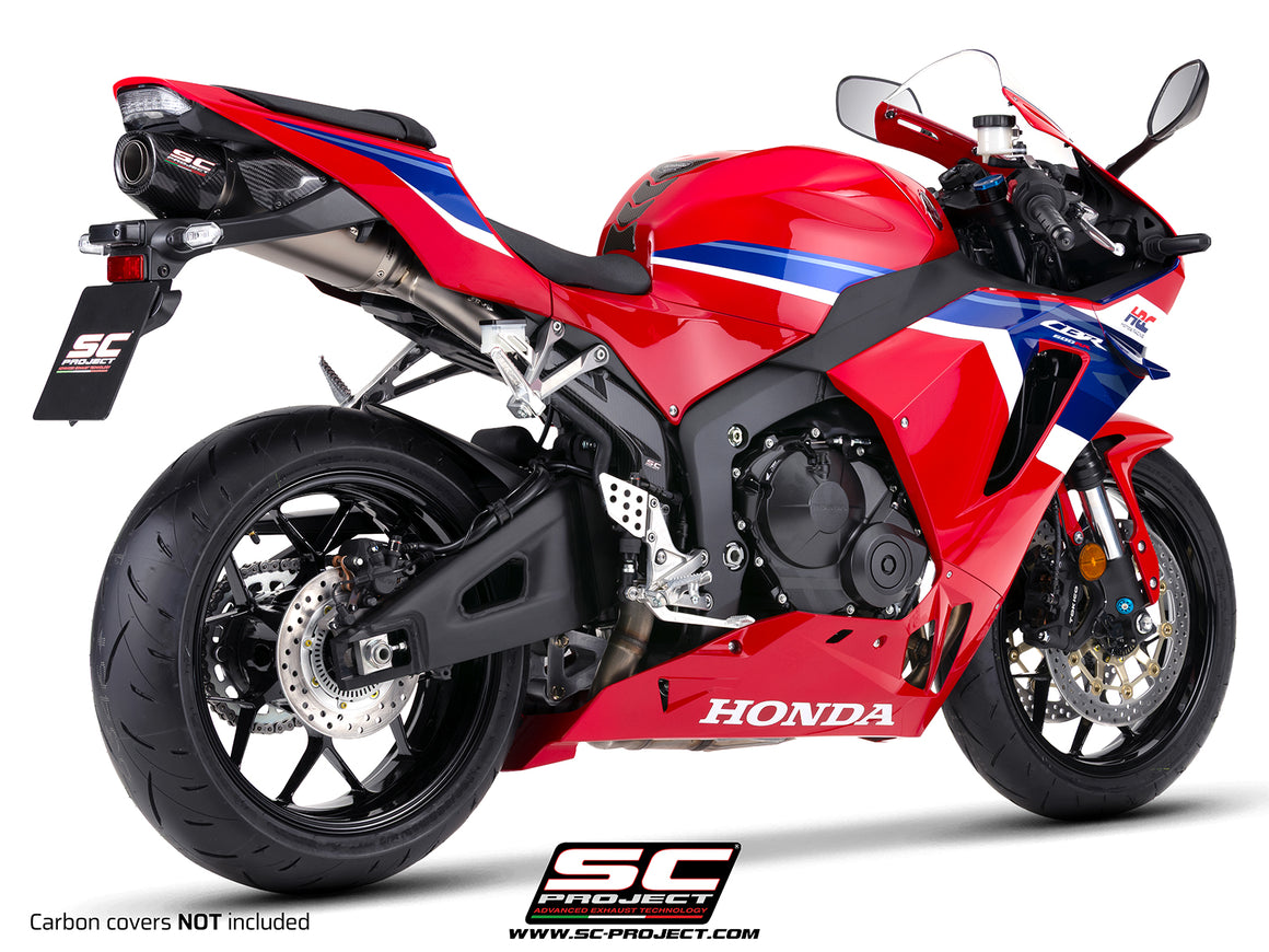 Honda CBR600RR with SC-Project SC-RR titanium exhaust, 3/4 rear view