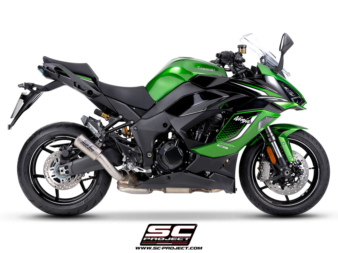 Kawasaki Ninja 1100SX with SC-Project CR-T titanium exhaust, 3/4 rear view