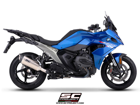 BMW R 1300 RS with SC-Project SC1-R titanium exhaust, 3/4 rear view