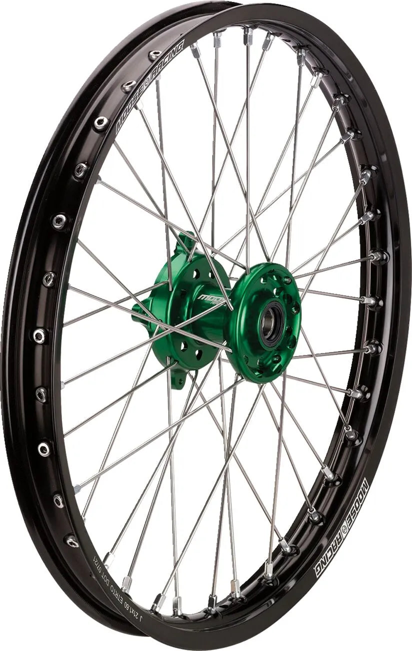 MOOSE Racing Front Wheel with Black Spokes - Kawasaki (2004-2024)