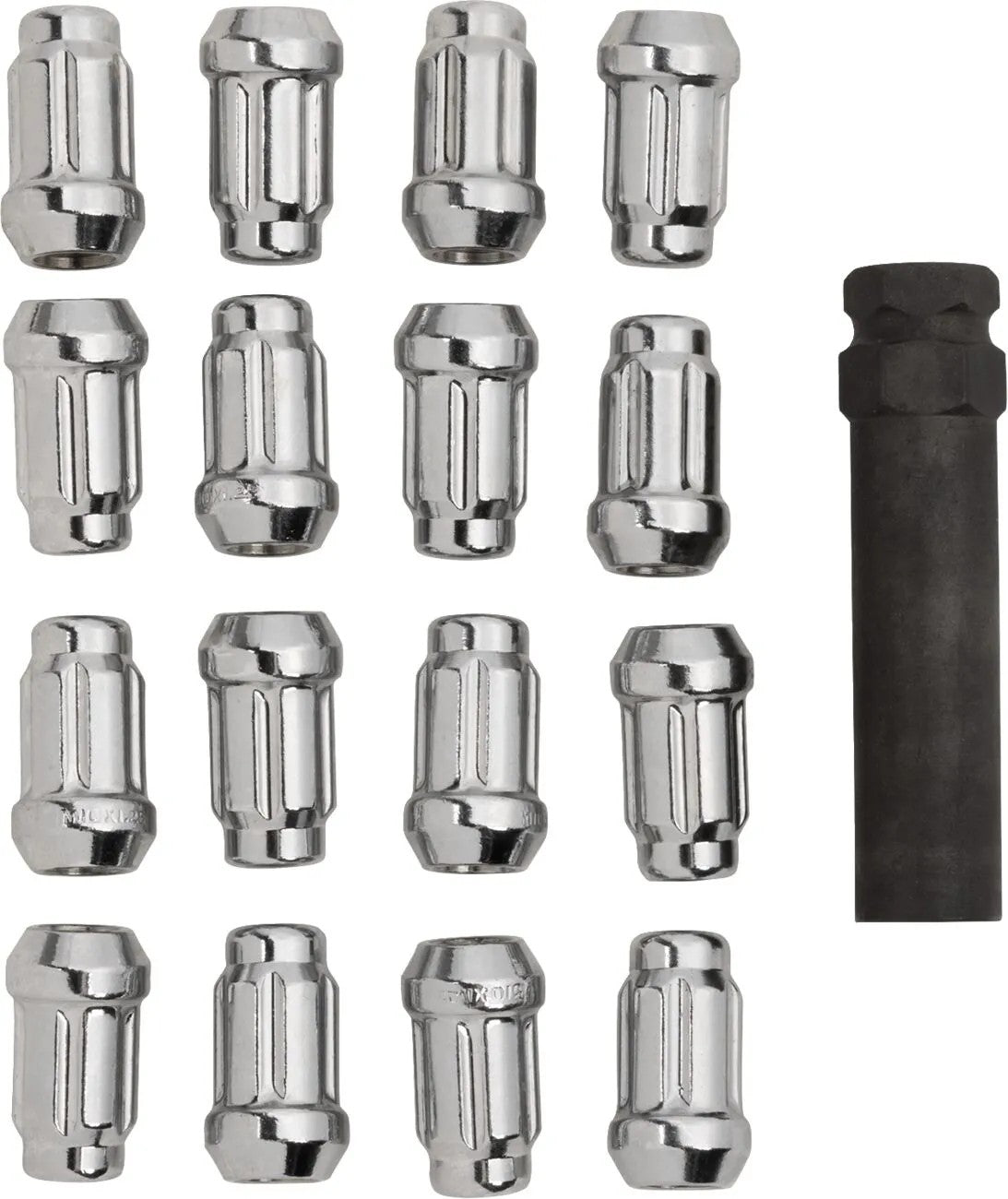 MOOSE Racing lugnt 10mm splnd chr 16pk