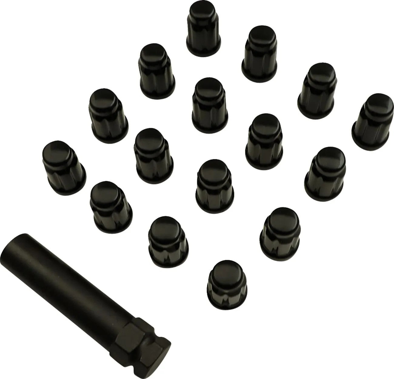 MOOSE Racing lugnt 10mm splnd blk 16pk
