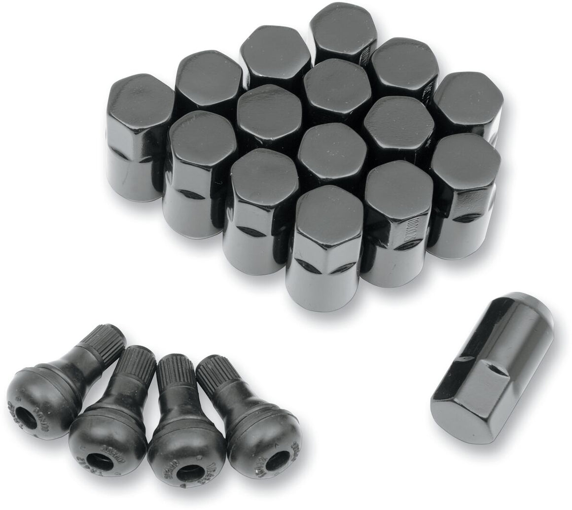 MOOSE Racing lug nut 10mm black 16pk zwart | Femon Parts